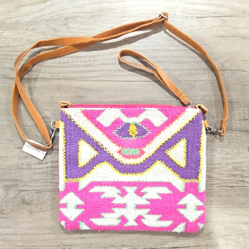 Colorful Patterned Crossbody Bag - Picture 1 of 7